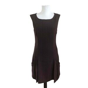 Theyskens Theory Wool Linen Blend Y2K Dress 4 Pockets business casual grunge